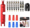 16-teiliges Fahrradventil-Reparaturset - Presta (Französisches) Ventilkerne, Adapter und Werkzeug für Ventileinsatzentfernung, Inklusive Ventilkappen (16 Pcs)