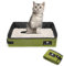 Fine jade2 Inodoro para gatos portátil de viaje, plegable, resistente al agua y transpirable, para gatitos, impermeable, fácil de limpiar, para interior, exterior y coche, 45 x 35 cm