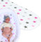 BABYLUX Spannbettlaken für Kinderwagen Stubenwagen Baby Spannbetttuch Wiege Stuben Bettlaken (93.Sterne Rosa)