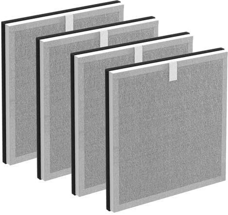 4-Pack 3-in-1 Purezone Replacement Filter, Compatible with Pure Enrichment PureZone Air Purifier, H13 Grade True HEPA Filter, Part#PEAIRFIL