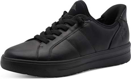 Jana Damen Step IN Sneaker leicht und flexibel zum Hineinschlüpfen Vegan, Schwarz (Black), 42 EU