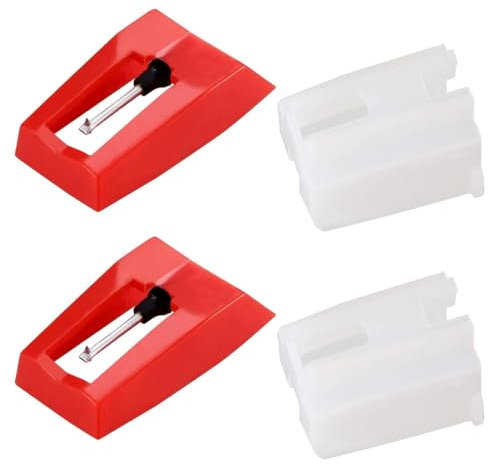 RAXLUPO 2 Piezas agujas tocadiscos Agujas de Repuesto de Diamante para Tocadiscos Stylus Tocadiscos agujas de repuesto compatibles Phonograph Accesorios de Repuesto de Aguja para Tocadiscose