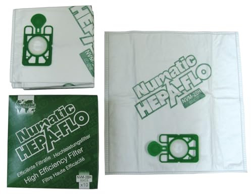 Masterpart Vacuum Dust Bags Pack Of 10 To Fit Numatic 370 Range Vacuum Cleaners NVM2BH, 604016