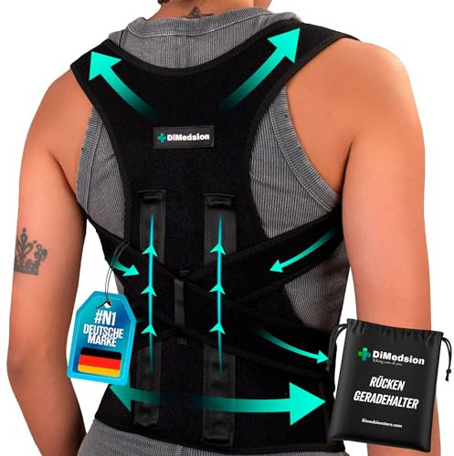 Dimedsion Haltungskorrektur Rücken Damen und Herren | Rücken Geradehalter mit Tasche, Haltungskorrektur Rücken Herren, gerader Rücken Geradehalter, Posture Corrector Men, Posture Corrector Women (M)
