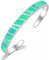 Hawaii Feine Grüne Feuer Opal Armreifen Manschette 925 Splitter Schmuck Für Frauen