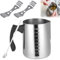 1000 ml de cera para derretir velas, olla de acero inoxidable con graduación y mango resistente al calor, olla para derretir cera con cuchara para velas, mantequilla, queso, chocolate, caramelo