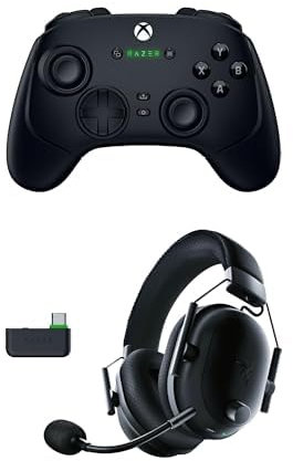 Razer Wolverine V3 Pro + BlackShark V2 Pro (Xbox) - (inalámbrico HyperSpeed, botones de acción táctiles Mecha, vibraciones hápticas) Negro
