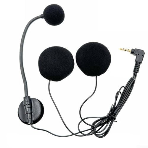 ToolsEvery Micrófono robusto para auriculares de motocicleta con opciones de cable suave y duro construido para las necesidades de los conductores (A)