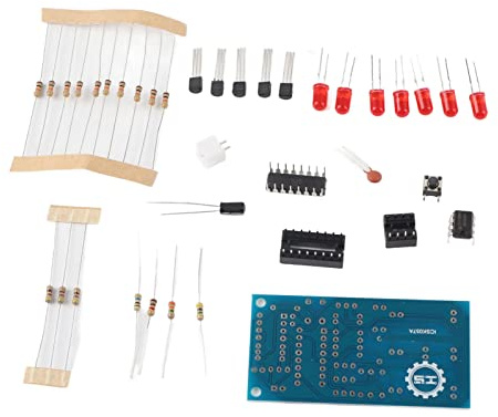 CHICIRIS Kit di Dadi Elettronici Divertente Set di Dadi Fai-da-te a LED per gli Appassionati di Giochi NE555 CD4017 Kit Espositore da Banco per Ore di Intrattenimento