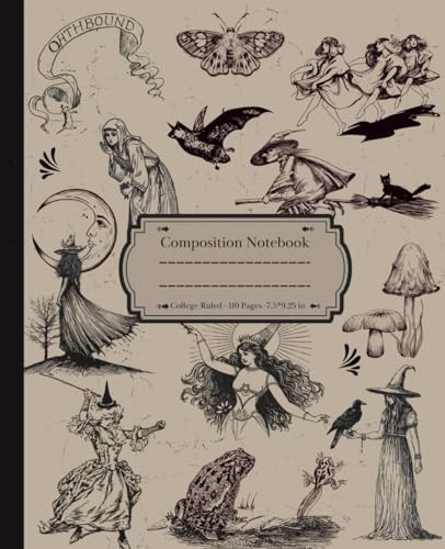 Gothic Witchcraft Journal & Composition Notebook for Shadow Work, Spells, Notes and Writing. Dark Academia Notebook for Students and Writers.