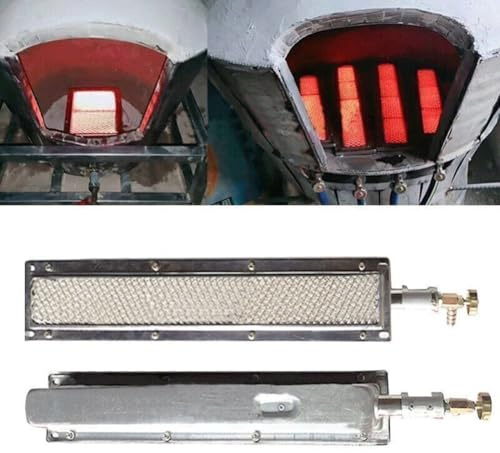 Kivivaka Gas-Infrarot-Keramikbrenner, BBQ, Grill, 41 x 8 cm, effiziente Heizung, Metallgehäuse, Gastronomie und Bauernhofgebrauch