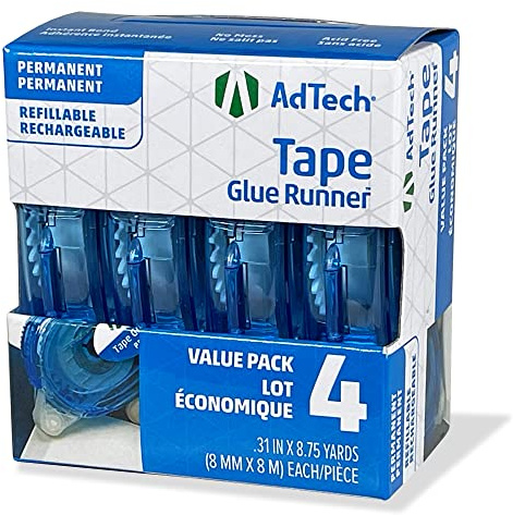 AdTech 5603 Permanent Crafter's Tape, 0.31 x 315, Pack of 4