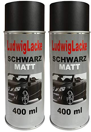 Standardspray 2 Lackspray Schwarz matt 400 ml je Spraydose