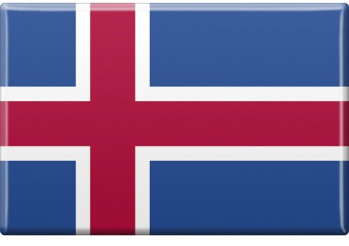 Küchenmagnet - Länderflagge Island - Gr.ca. 8x5,5 cm - 38050 - Magnet