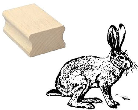 Stempel HOPPELHASE - Motivstempel aus Buchenholz