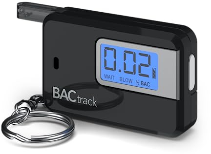 BACtrack Go Schlüsselanhänger Atemalkoholtester (Schwarz) | Ultra-Portable Tasche Schlüsselanhänger Alkoholtester für den persönlichen Gebrauch