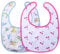 LittleForBig Erwachsenen Größe Lätzchen 2 Packs-Giraffe und Zoo Tier & Kirsche Muster