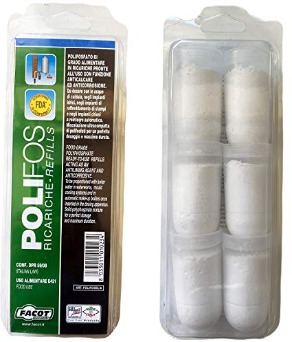 FACOT POLIFOS RICARICHE SALE POLIFOSFATI ANTI CALCARE CALDAIA RICARICA SALI 6 pz