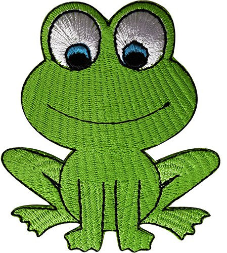 Frog Patch Embroidered Iron Sew On Clothes Bag Badge Animal Embroidery Applique