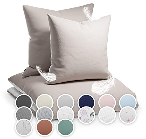 sleepwise Bettwäsche 155x200 Sommer Bettwäsche 3tlg - ÖKO-TEX, Traumhaft Weich, Atmungsaktiv, Bügelfrei & Knitterfrei, Bettbezug Set aus gebürsteter Mikrofaser mit 2X 80x80 cm Kissenbezüge