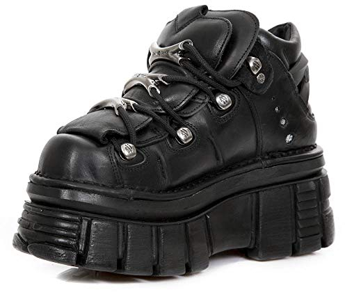 New Rock M.106-s29, Scarpe Stringate Brouge Unisex-Adulto, Nero (Negro 001), 39 EU