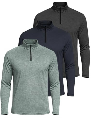 Real Essentials Men's Mens Mesh Long Sleeve Shirts Casual | Available In Big & Tall, Quick Dry, Work, Moisture Wicking, Dry Fit, Tops, Hiking, Summer, Camisas Para Hombre, Performance