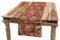 ABAKUHAUS Gelbes Damast Tischläufer, Wirbler Oriental, Esszimmer Küche Rechteckiger Dekorativer Tischläufer, 40 x 225 cm, Magenta und Gelb