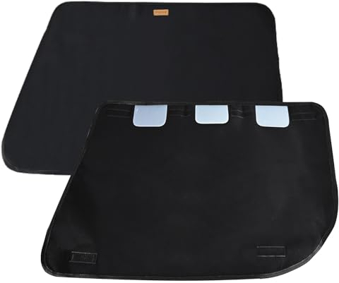 DogLemi 2 Pack Dog Car Door Protector, Universal Vehicle Door Cover Guard - 600D Oxford Durable, Anti-Scratching, Waterproof - Black