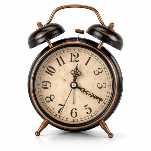 AUNMAS Vintage Twin Bell Alarm Clock