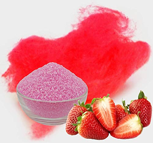 Zuckerwatte Zucker mit Geschmack Erdbeer Rot farbiger Aromazucker 500g für die Zuckerwattemaschine