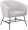 AC Design Furniture Runa Sessel in Hellgrau, Polsterstuhl für das Wohnzimmer, Moderne Lounge Sessel, B: 72 x H: 76 x T: 67 cm