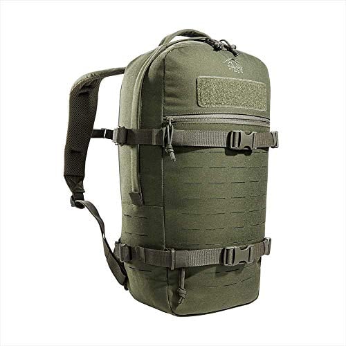 Tasmanian Tiger TT Modular Daypack L Molle-kompatibler, Ergonomischer Tages-Rucksack mit Kompressionsriemen, 18 Liter Volumen (Oliv)