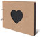 Fotoalbum HDF-Cover A4 quer 302x215mm Scrapbook schwarzer Fotokarton (25 Blatt | 50 Seiten) - Herz