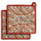 Maison d' Hermine Kashmir Paisley 100% Coton avec 2 maniques BBQ, Cuisson, Cuisson, Four à Micro-Ondes, Barbecue, Thanksgiving/Noël (20cm x 20cm)