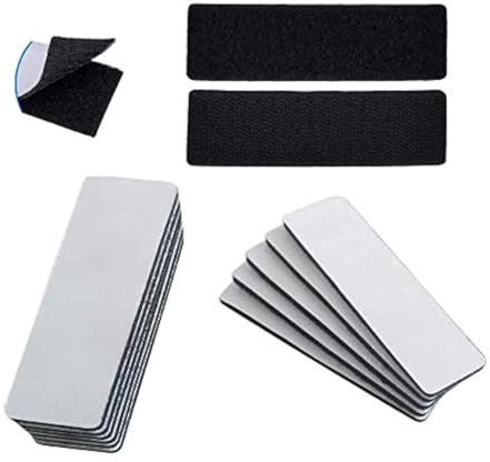 20 Pcs Heavy Duty Hook and Loop Tape Strips with Adhesive Sticky Back Fastener - Double Side Mounting Tape Industrial Strength Interlocking Tape for Indoor and Outdoor Mounting