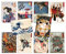 Strand Clothing - Japanische Ukiyo-e Art Postkarten Set von 10 - Postkartenpaket Holzblockkarten Geschenk (Kartenset 1)