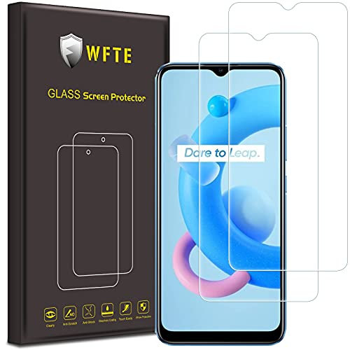 WFTE [2-Pack Protector de Pantalla para OPPO Realme C20/C21/OPPO A54S,9H Dureza,huellas dactilares libre,Sin Burbujas,Cristal Templado Protector de Pantalla OPPO Realme C20/C21/OPPO A54S