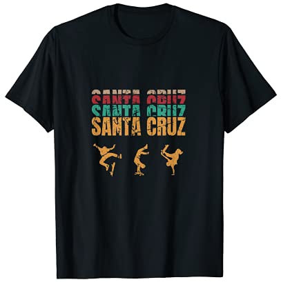 Herren Retro Vintage Santa Cruz Skateboard Damen Skater T-Shirt