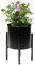 DanDiBo Blumenhocker mit Topf Metall Schwarz 32 cm Blumenständer 96153 Blumensäule Modern Pflanzenständer Pflanzenhocker
