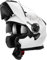 Westt Klapphelm Motorradhelm Integralhelm mit Sonnenlende und Visier, ECE-R 22.06 Motocross Helm Mopedhelm für Damen und Herren, Mattschwarz / Mattgrau/ Weiß, in Größe S-XL