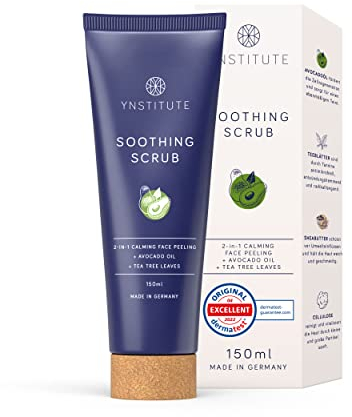 YNSTITUTE Gesichtspeeling für porentiefe Reinigung & Pflege, vegan │ mit Avocadoöl zur Zellerneuerung & Sheabutter für besonders weiche Haut │ Gesichtsreinigung für unreine und trockene Haut I 150 ml
