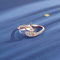 Wdhybwcx Schöne Rose Golden Fuchs Ring Tier Mikro Kristall Geschenk für Frauen Gothic Verlobung Boho Vintage Ringe-8,Gold