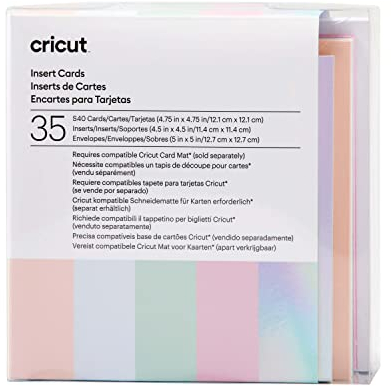 Cricut Insert Cards | Prinzessin | 12,1 cm x 12,1 cm (Größe S40) | 35-Pack | Zur Verwendung Mit Card Matte