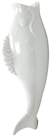 Roadoor Keramik Wand pflanz gefäße mit DREI dimensionaler Fisch Form, Kreative Fisch-Design Wand Keramik Vase, Wandbehang Pflanzer Blumenvase Kleine Pflanzen Heim dekor A