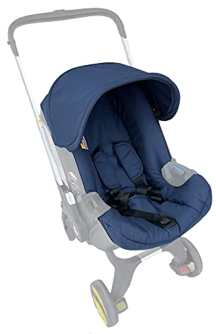 Ersatz-Stoff-Set, Markise und Sitzfläche, passend für DOONA Kinderwagen (Marineblau)