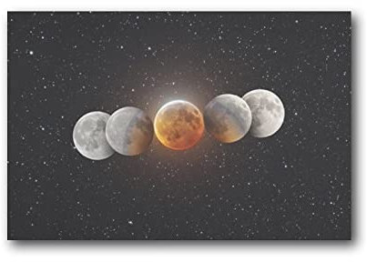 November 2022 Lunar Eclipse Poster Kunstwerke Bild Druck Poster Wandkunst Gemälde Leinwand Dekor Home Poster 60 x 90 cm