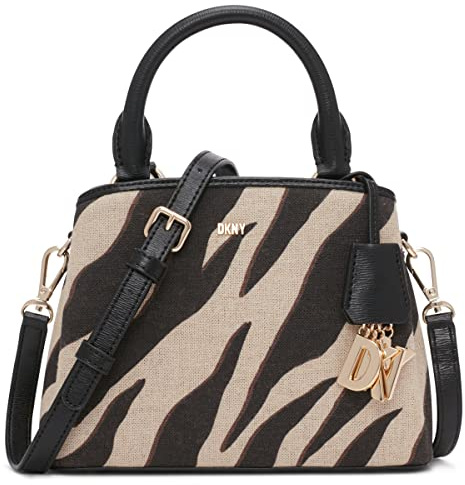 DKNY Damen Paige Small Satchel Schulranzen, Zebrablack