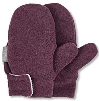 Sterntaler Unisex Kinder Fäustlinge mit Daumen aus Microfleece, mit Klettverschluss, Rosa, 1