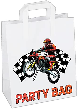 AK Giftshop Motocross Partytüten Goody Loot Treat Geschenktüten (6 Stück)
