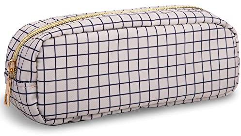 izuzta Kleine schmale Mini-Make-up-Tasche aus Nylon, kariert, Slim, Für Reisen